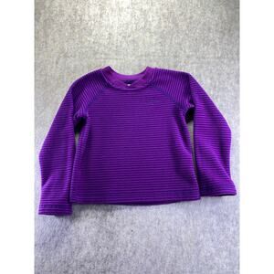 Patagonia Purple Striped Fleece Base Layer Long Sleeve Shirt Size 18 Months